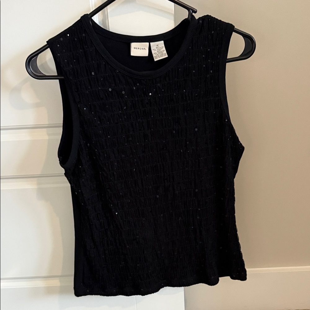 Merona Elegant Black Sleeveless Top
